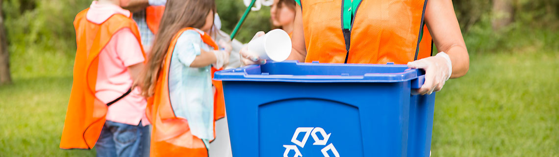 community volunteers clean up their local park